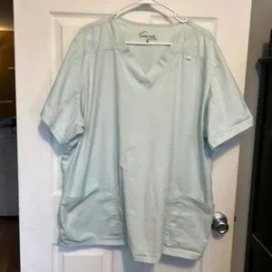 Butter-soft Scrub Top  Light Green   Size 3X